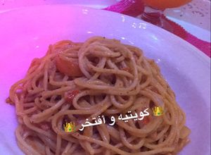 صورة لوصفة سباغتي بالجبن و الكاري 😋