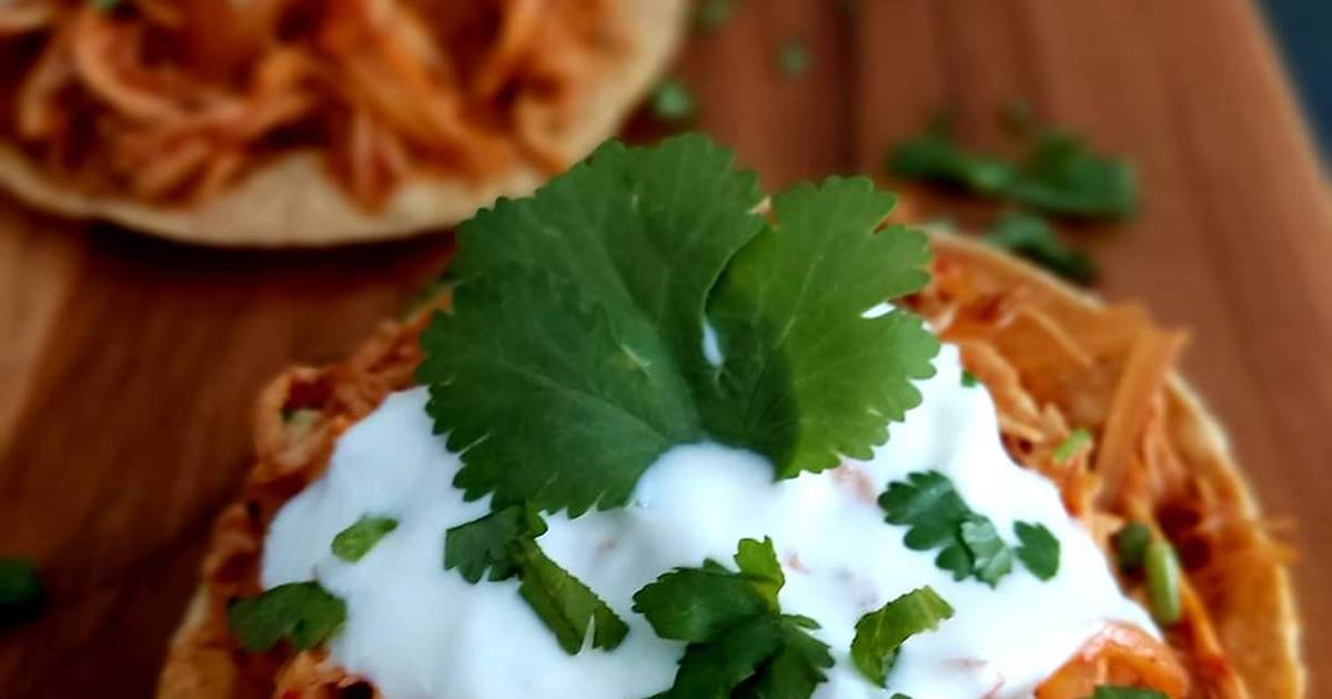 Tostadas De Tinga Receta De Mexico De Mis Sabores Cookpad