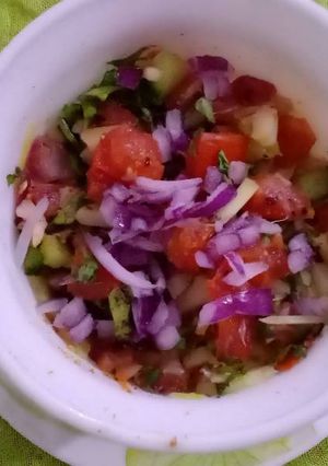 A picture of 🍅🥔🥒YUMMY TOMATO POTATO & CUCUMBER SALAD 🍅🥔🥒.