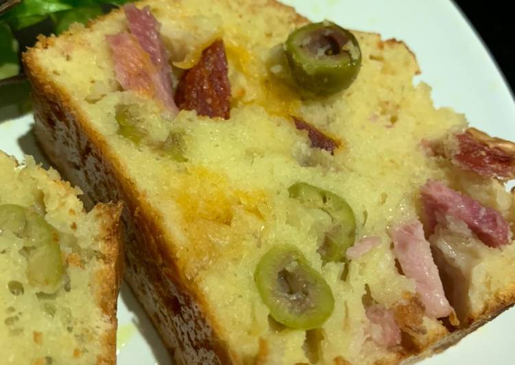 Cara Gampang Membuat Ham &amp; Olive savory cake simple yang Menggugah Selera