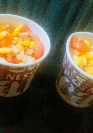 A picture of Spicy sweet corn chaat.