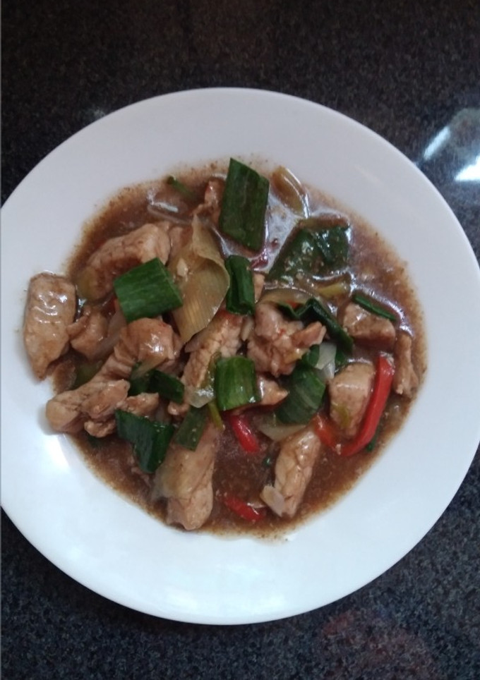 Una foto de Carne Mongoliana