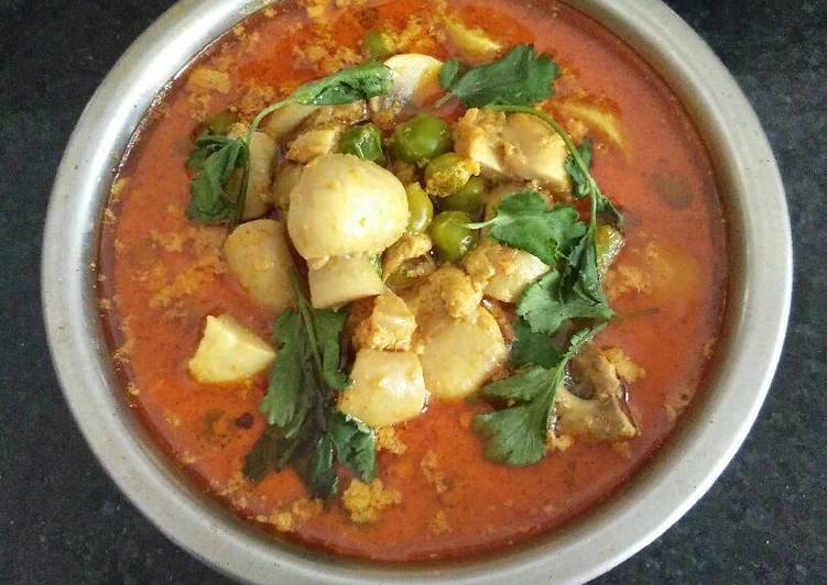 Simple Way to Prepare Mawa mater mushroom