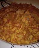 Cazuela de Lentejas y Arroz