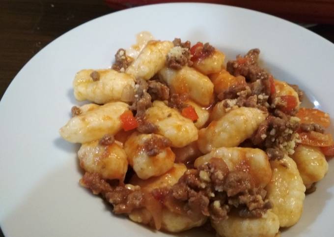 Ñoquis de papa a la bolognesa Receta de Adriana- Cookpad