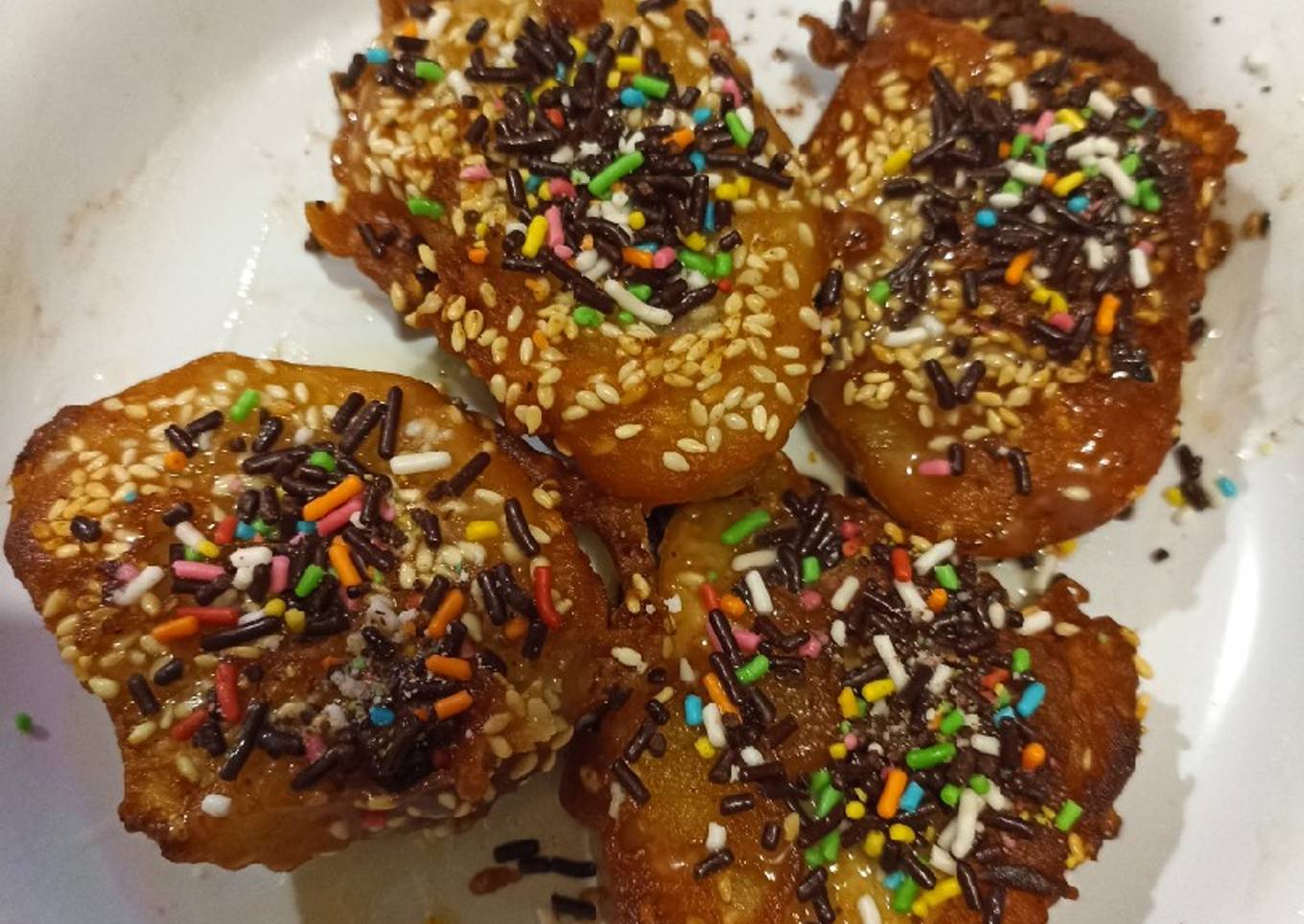 Ubi jalar goreng wijen maknyusss