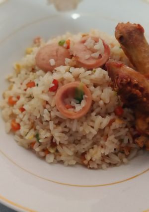 Foto resep Nasi Goreng Sosis Keju
