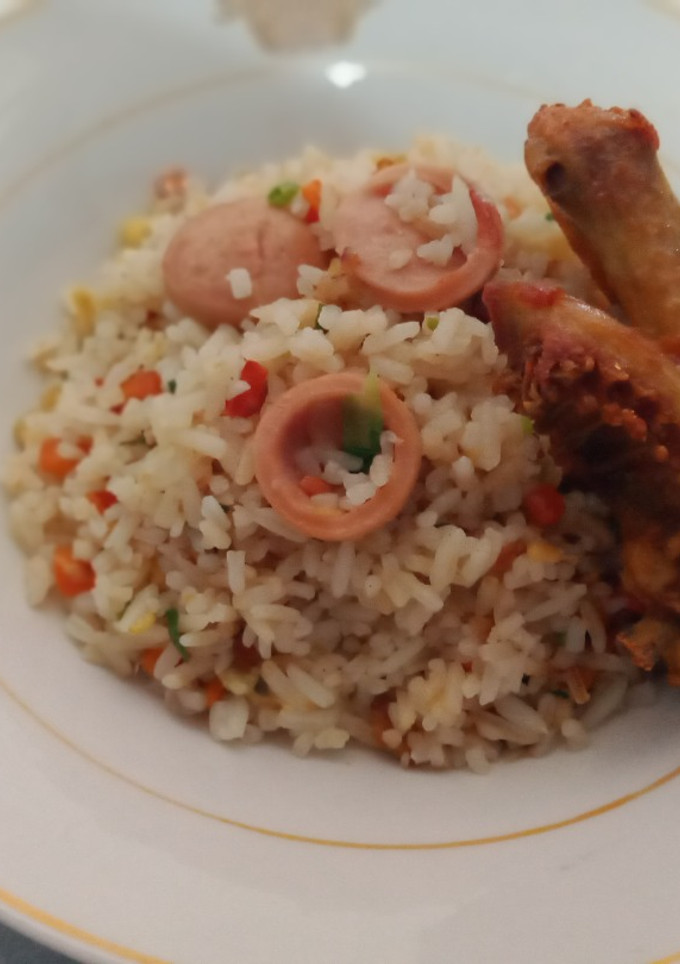 Foto resep Nasi Goreng Sosis Keju