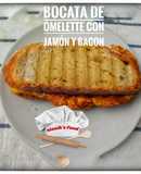 Bocata de Omelette con jamón y bacon 🥓