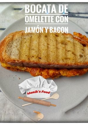 Una foto de Bocata de Omelette con jamón y bacon 🥓