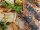 سردينة مقلية مع البطاطا