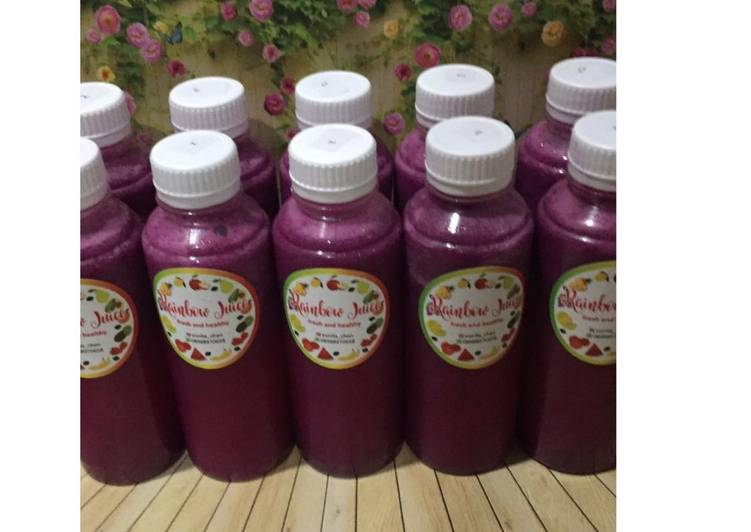 Cara termudah untuk Cepat LezatDiet Juice Dragon Fruit Jicama Lemon Mint