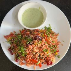 A picture of Healthy Beetroot & Veggie Pulao.