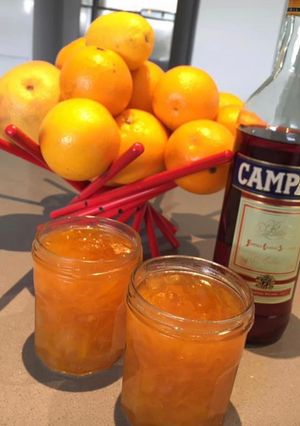 Una foto de Dulce de Quinotos de la Huerta al Campari