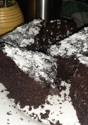 Una foto de Tota de chocolate, hecha en microondas