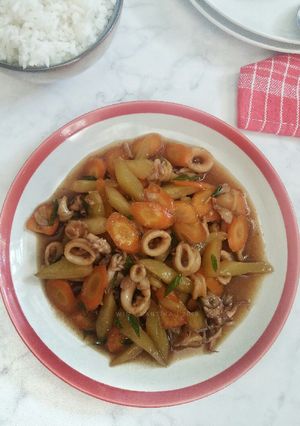Foto resep Cumi Tumis Timun Wortel / Cah Timun Cumi