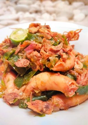 Foto resep Cumi Asin Sambal Ijo Ala Teh Ica