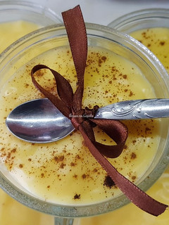 Foto de Leite-creme com baunilha em pó