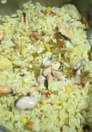 Una foto de Paella de choritos