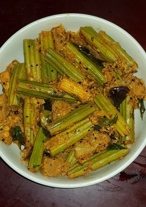 A picture of Drumstick baby corn fry.