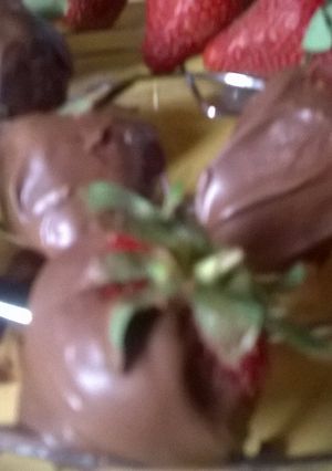 Una foto de Frutillas /fresas bañadas con chocolate apto celiacos