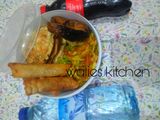 Fried sweet potato with sauce
