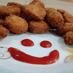 A picture of Chicken nuggets.