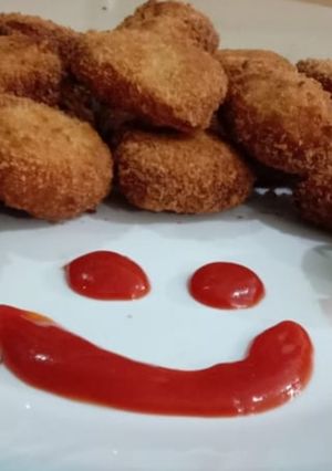 A picture of Chicken nuggets.