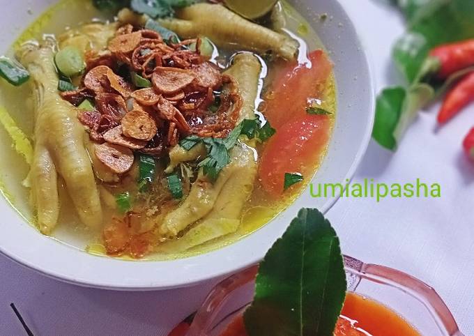 Soto ceker tulang ayam sederhana