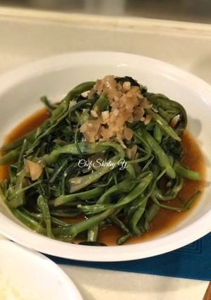 家常蝦醬炒通菜 的食譜成品照片
