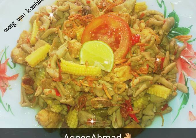 Resep Tumis Usus Ayam Kombinasi, Lezat Sekali