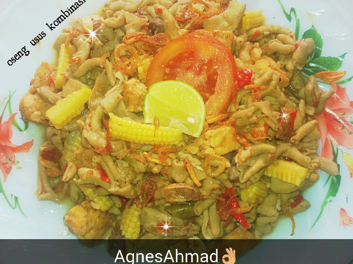 Resep Tumis Usus Ayam Kombinasi, Lezat Sekali