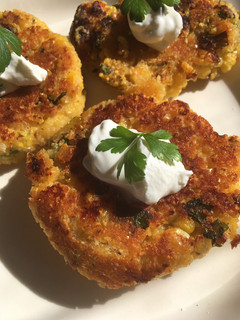 A picture of Cheesy Corn Arepas.