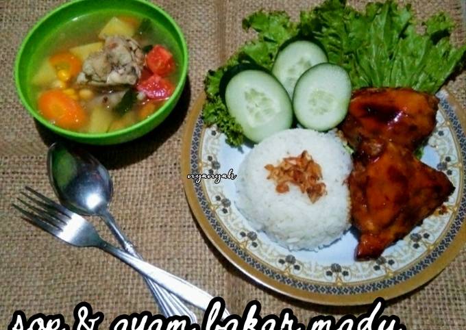 Sop & ayam bakar madu