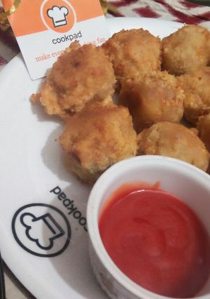 A picture of Potatoes and corn croquettes 😜.