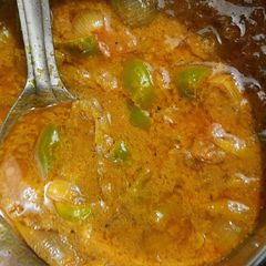 A picture of Capsicum masala gravy.