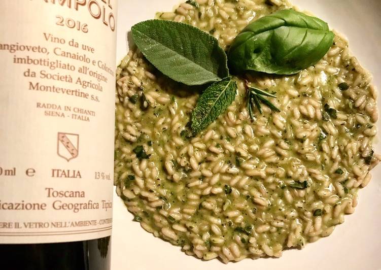 Risotto alle erbe aromatiche del mio orto