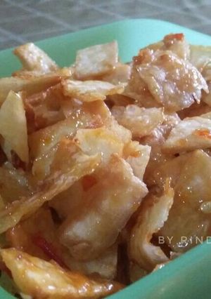 Foto resep Keripik singkong renyah pedas manis