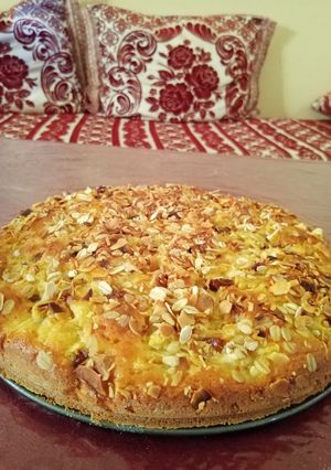 صورة لوصفة كيكة بالتفاح