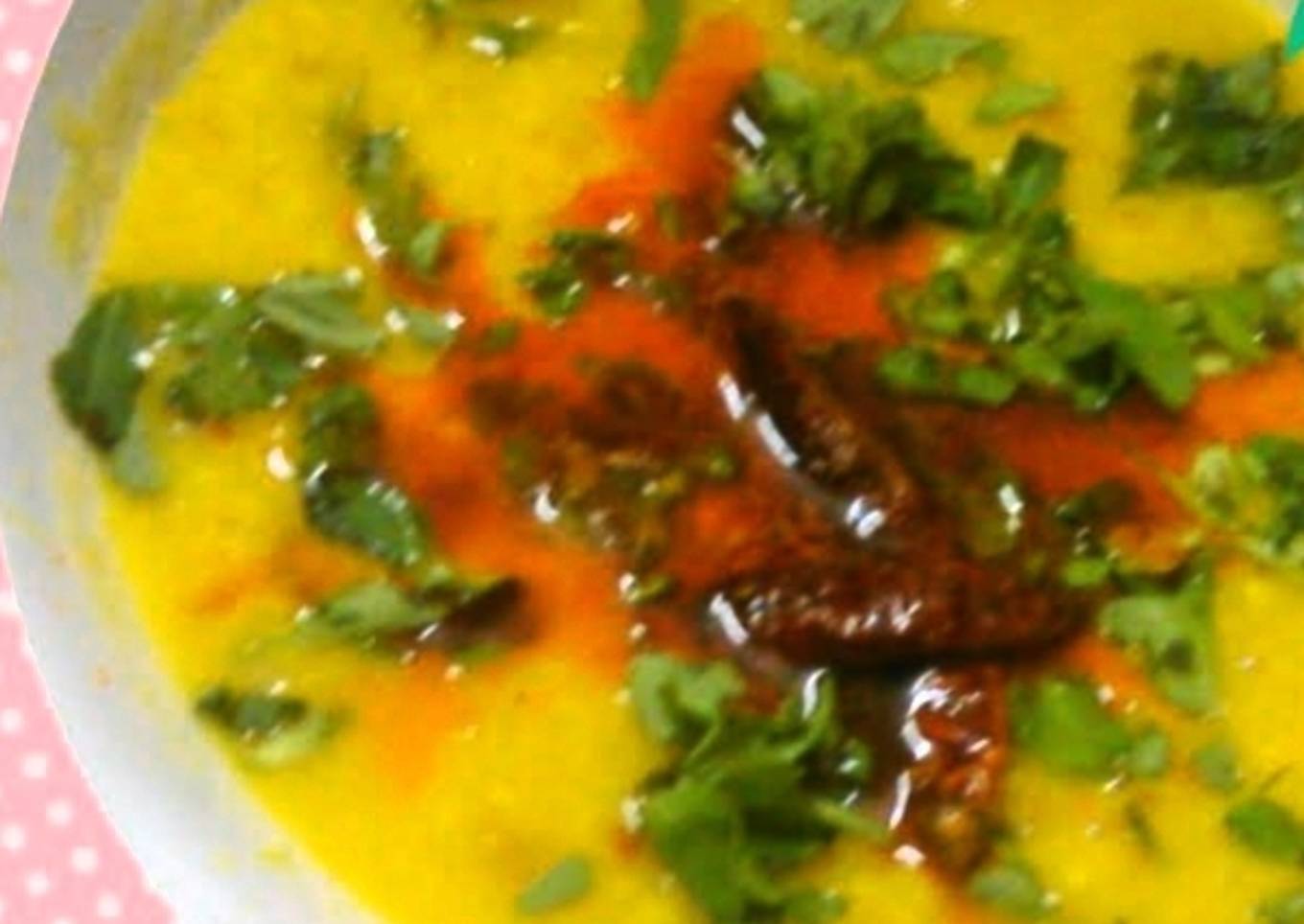 Masoor and moong dal tadka