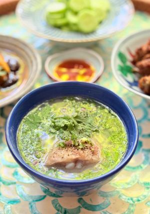Hình của món Canh Khoai Mỡ Nấu Sườn Non.