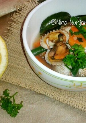 Foto resep Sup kerang wortel, buncis