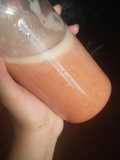 Jugo de naranja frutilla plátano