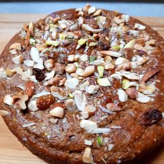 Wheat flour and jaggery dry fruits 🎂 A picture of Wheat flour and jaggery dry fruits 🎂.