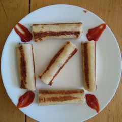 A picture of Bread Paneer Rolls.
