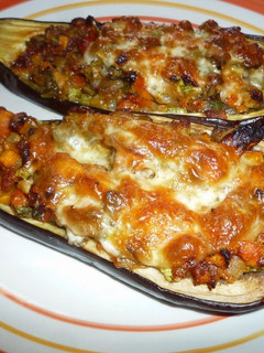 Una foto de Berenjenas rellenas vegetarianas