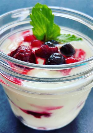 Une photo de Fromage blanc aux fruits rouges