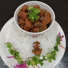 A picture of Soya chunk Manchurian.