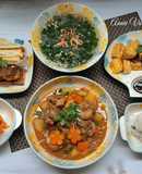 Cơm nhà với các món từ pate