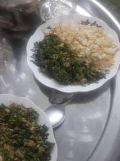 صورة لوصفة رز وسبانخ
